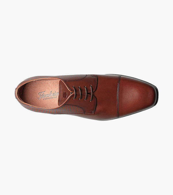 Postino Cap Toe Oxford, Cognac - Caswell's Fine Menswear