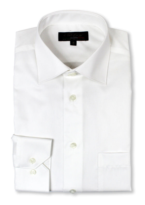 POLIFRONI MILANO DRESS SHIRT CLASSIC FIT WHITE - Caswell's Fine Menswear