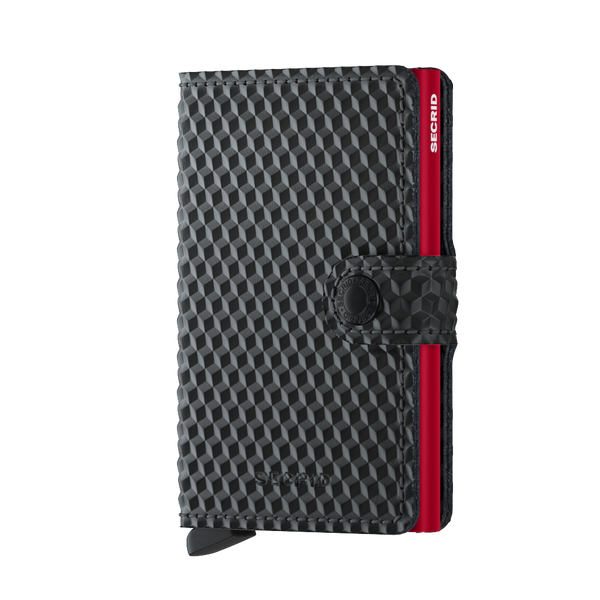 Mini Wallet Cubic, Black/Red - Caswell's Fine Menswear