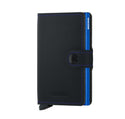 Mini Wallet Matte Black & Blue - Caswell's Fine Menswear