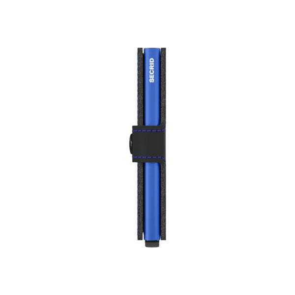 Mini Wallet Matte Black & Blue - Caswell's Fine Menswear