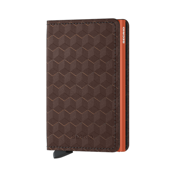 Slim Wallet Optical, Brown/Orange - Caswell's Fine Menswear