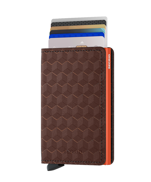 Slim Wallet Optical, Brown/Orange - Caswell's Fine Menswear