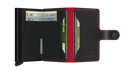 Mini Wallet Perforated, Black/Red - Caswell's Fine Menswear
