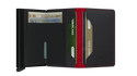 Slim Wallet Perforated, Black/Red - Caswell's Fine Menswear
