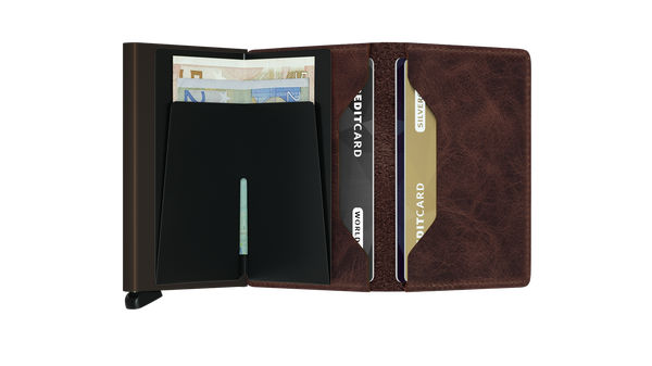 SECRID SLIMWALLET VINTAGE CHOCOLATE - Caswell's Fine Menswear