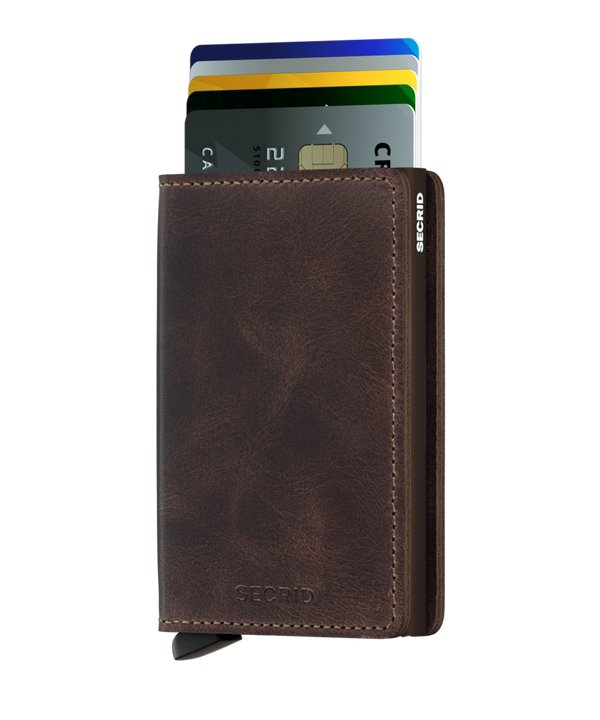 SECRID SLIMWALLET VINTAGE CHOCOLATE - Caswell's Fine Menswear