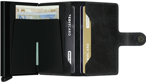 Mini Wallet Vintage, Black - Caswell's Fine Menswear