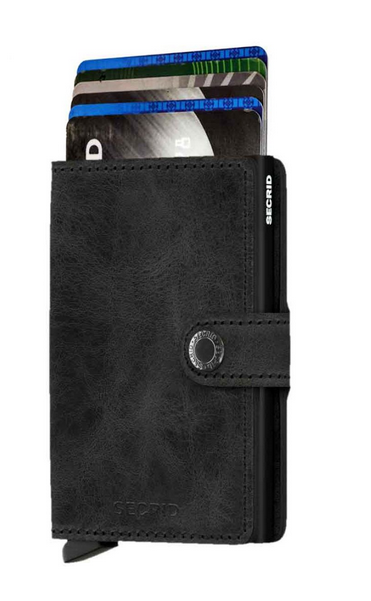 Mini Wallet Vintage, Black - Caswell's Fine Menswear