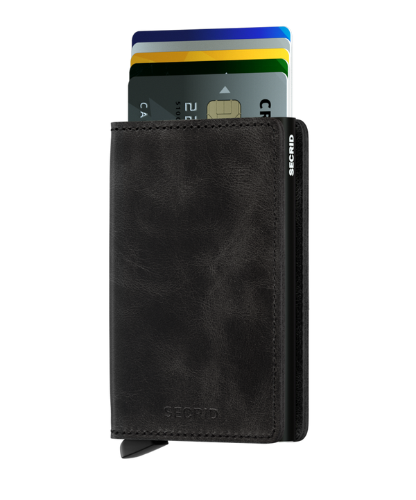 SECRID WALLET SLIMWALLET VINTAGE BLACK - Caswell's Fine Menswear