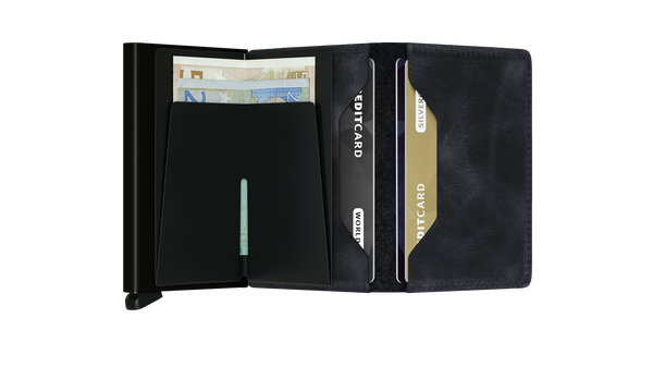 SECRID WALLET SLIMWALLET VINTAGE BLACK - Caswell's Fine Menswear
