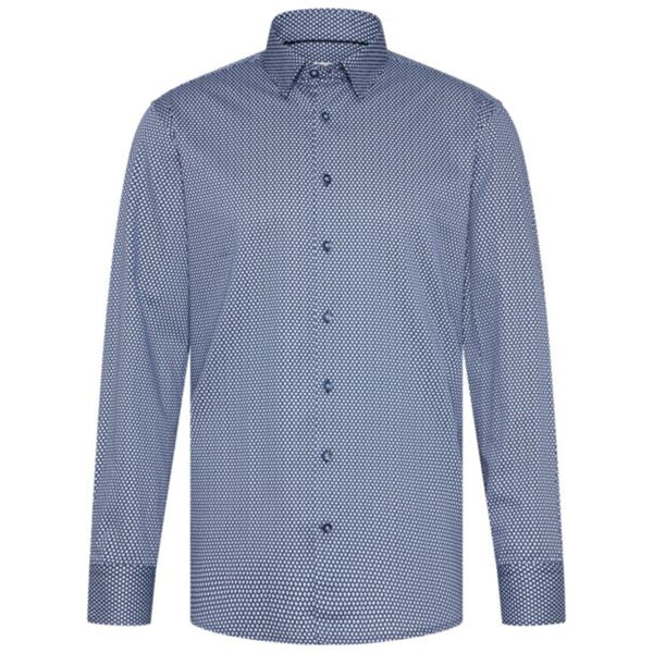 Long Sleeve Shirt, Navy - Caswell's Fine Menswear