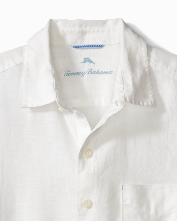 TOMMY BAHAMA SEA GLASS BREZZER LINEN SHIRT WHITE - Caswell's Fine Menswear