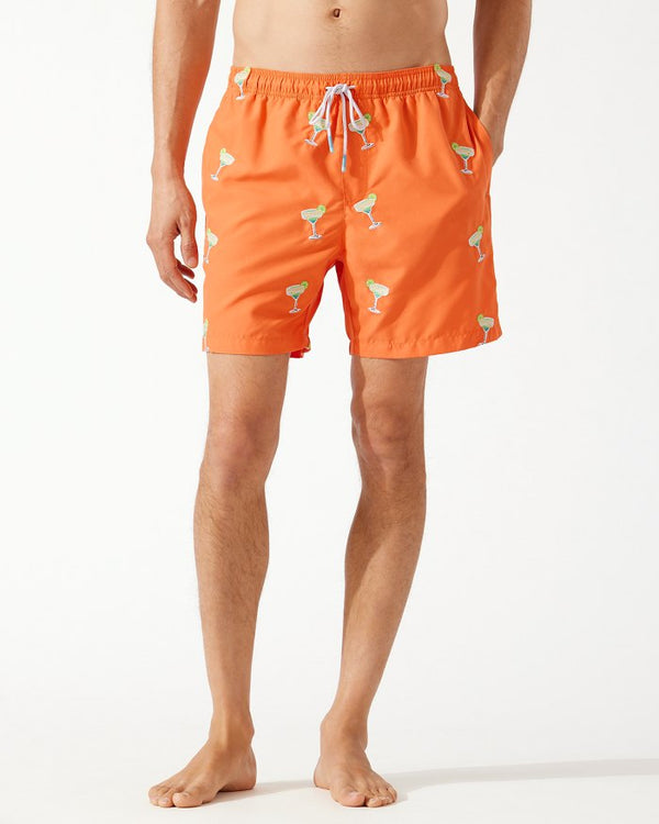 Naples Marina Margarita Swim Trunks, Rumba - Caswell's Fine Menswear